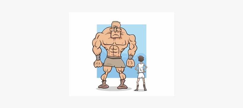 Cartoon David And Goliath, transparent png download