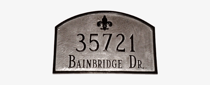 Quickview Fleur De Lis Prestige Arch Address Plaque - Montague Metal Products Montague Metal Pcs-63l Large, transparent png download