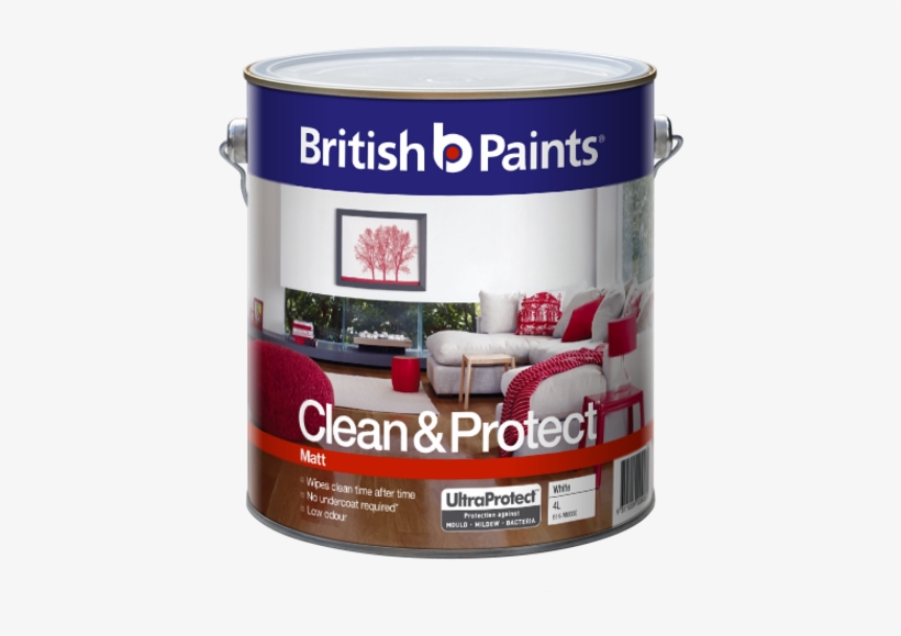 British Paints Clean & Protect Matt - British Paints Clean And Protect, transparent png download