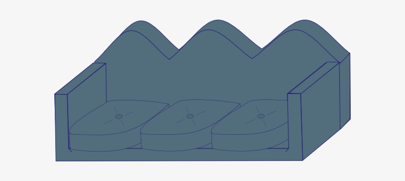 Soft Blue Couch Svg Clip Arts 600 X 288 Px, transparent png download