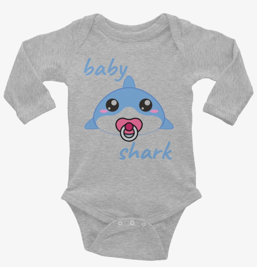 Exclusive -baby Shark Long Sleeve - Infant Bodysuit, transparent png download