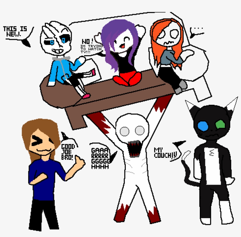 Couch Collab - Cartoon, transparent png download