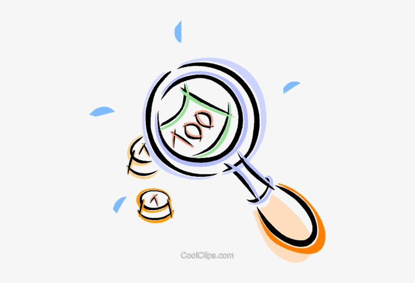 Dinheiro Sob A Lupa Livre De Direitos Vetores Clip - Magnifying Glass Money Clipart, transparent png download