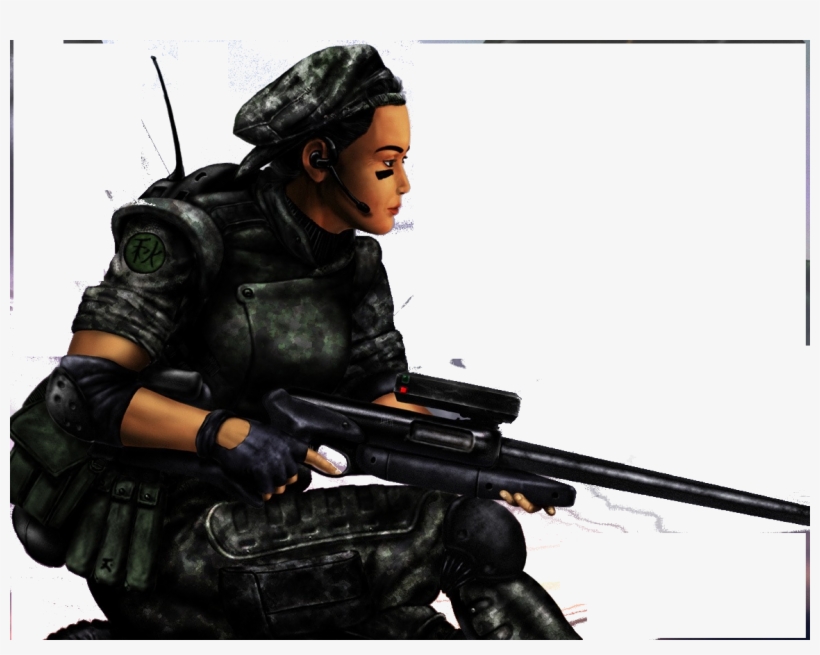Female Sniper - Sniper, transparent png download