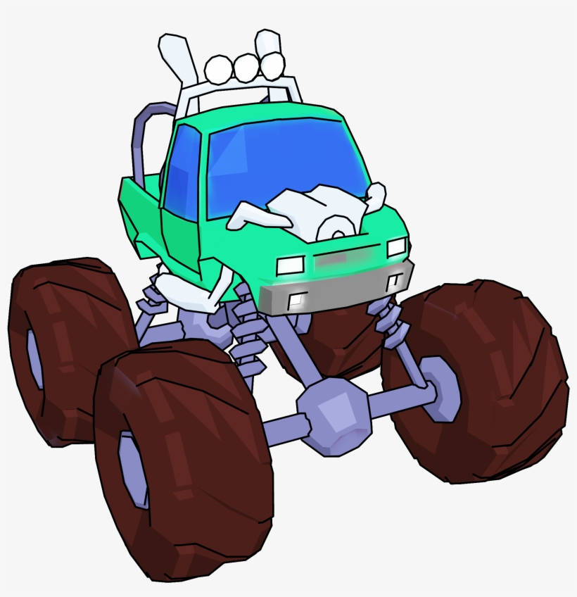 Monster Truck Cartoon Perspective Png Clipart Picture - Clip Art, transparent png download