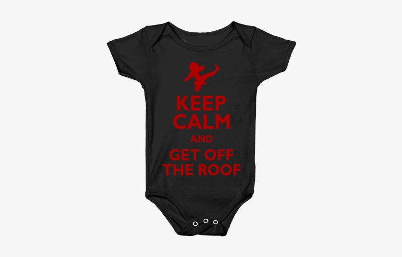 Get Off The Roof Baby Onesy - Onesie, transparent png download