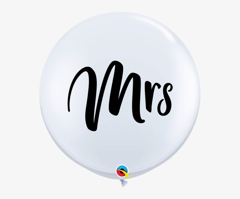 Mrs Giant White Balloon Print - Balloon, transparent png download