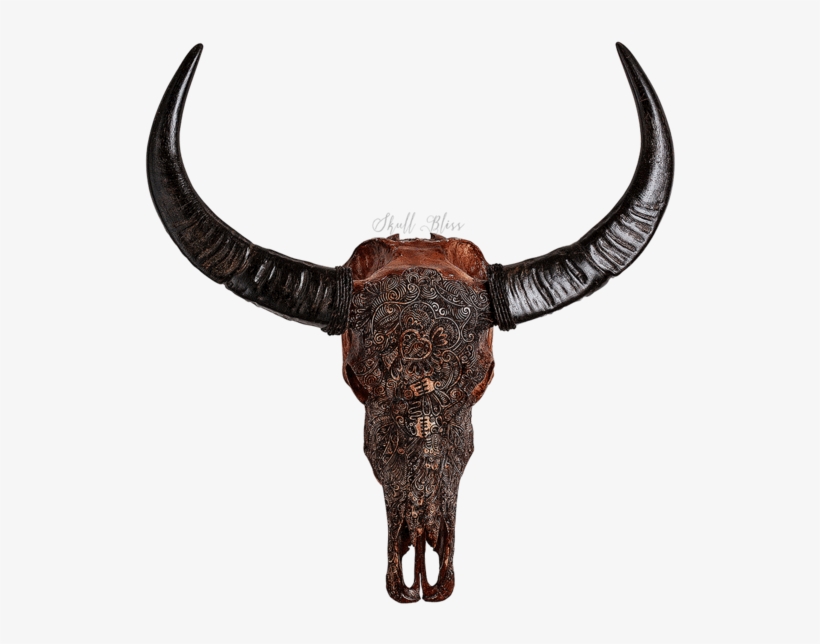 Carved Buffalo Skull - Antique, transparent png download