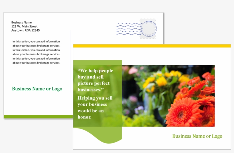 Business Broker Postcard Template - Postcard, transparent png download