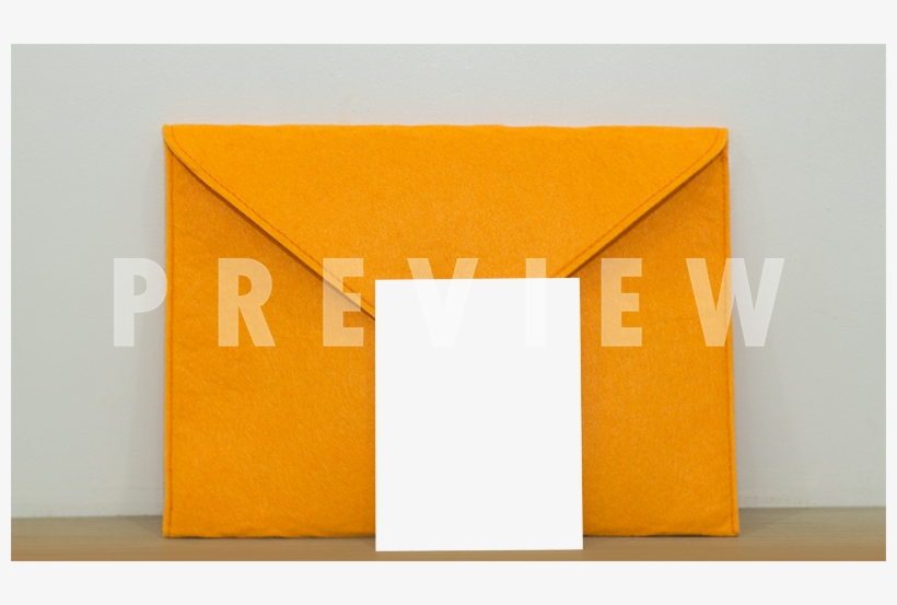 Postcard Mockup Template Standing Against A Bright - Construction Paper, transparent png download