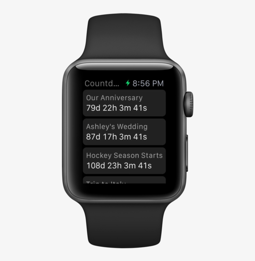 Watch42s3 Almsvr Sportband Black Pf Screen - Apple Watch Watch 3 Nike + 42mm Gps Space Gray Aluminum, transparent png download