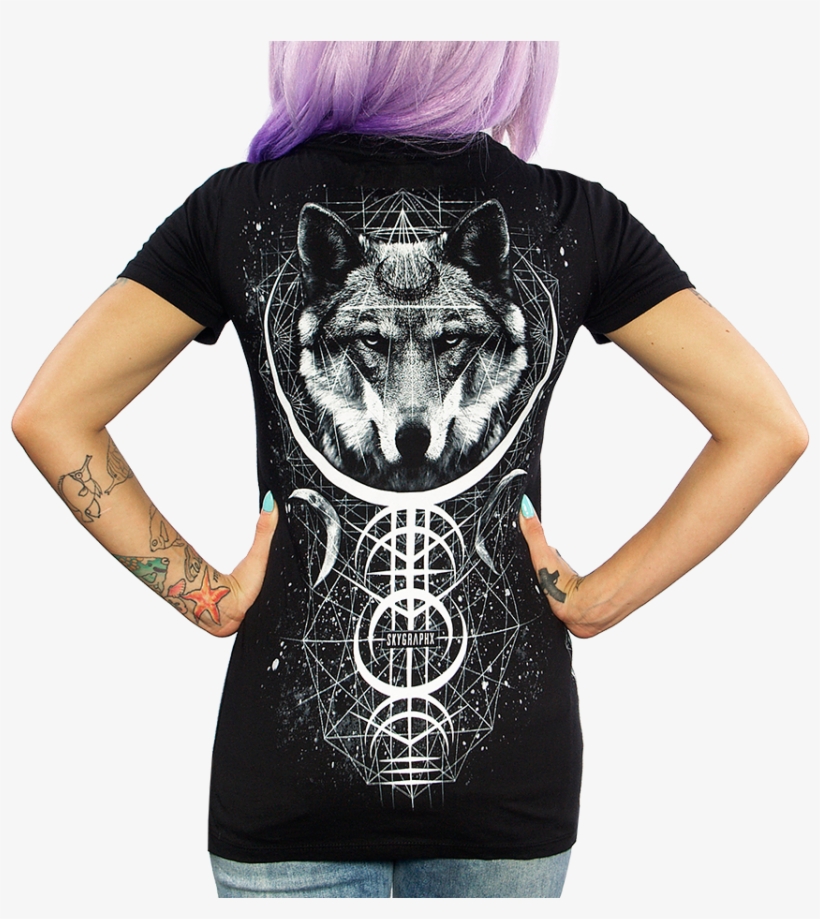 Lone Wolf V-neck - Dress, transparent png download