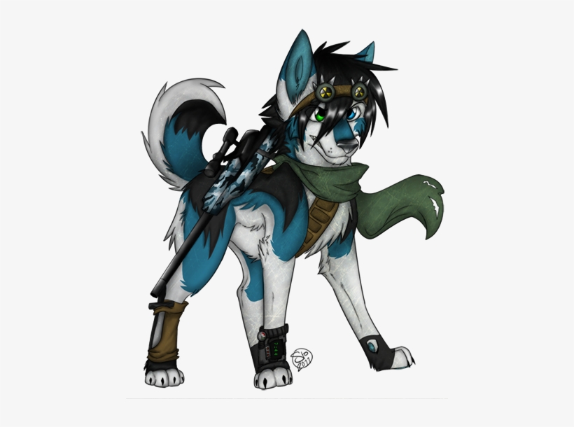 Lone Wolf - Ninja Wolf Cartoon, transparent png download