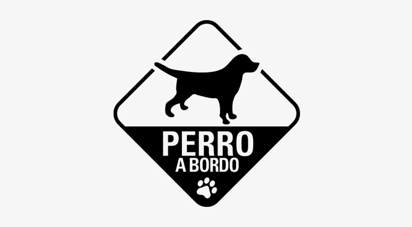 Adhesivo Perro A Bordo Linea - Dog On Board Sticker, transparent png download