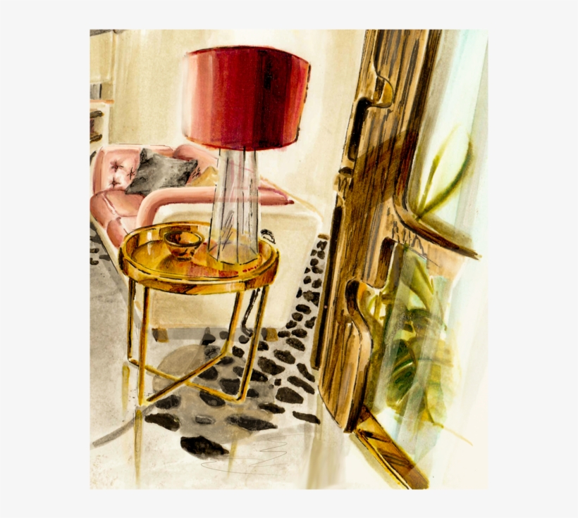 Interior Illustration Detalle Lampara - Illustration, transparent png download