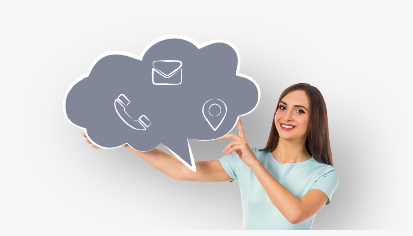 Contact Us - Contact - Girl, transparent png download