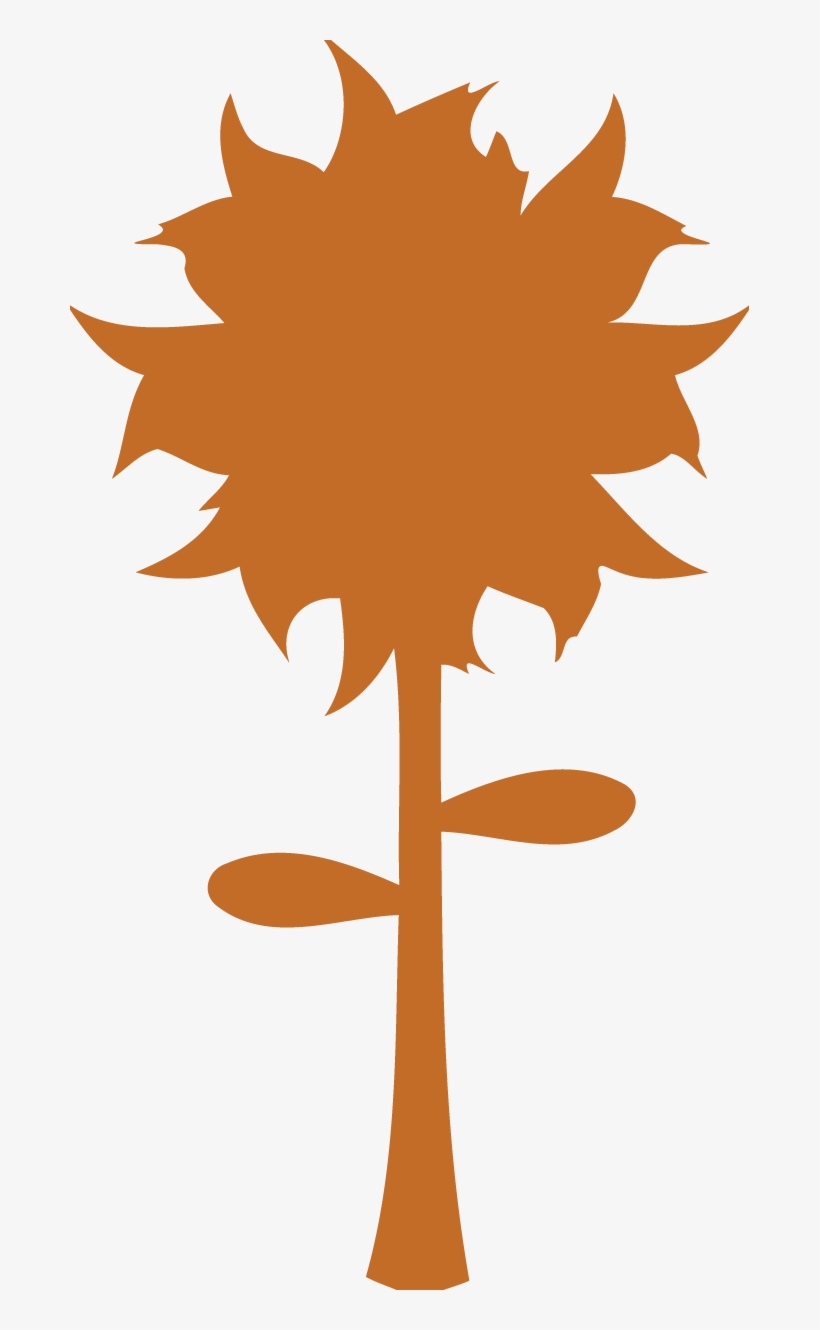 Dark Golden Rod Color Silhouette Flower Png Clipart - Clip Art, transparent png download