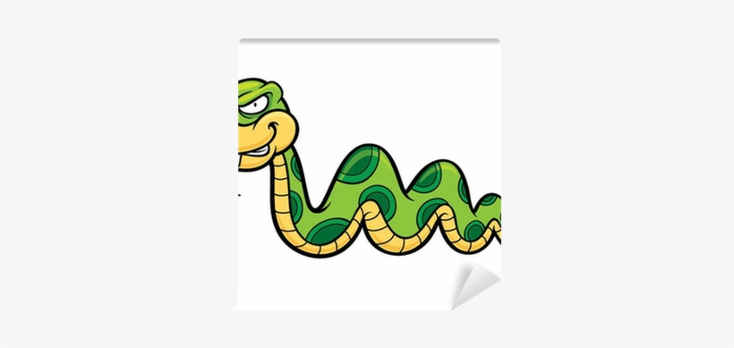 Vector Illustration Of Cartoon Snake Wall Mural • Pixers® - Cartoon Anaconda, transparent png download