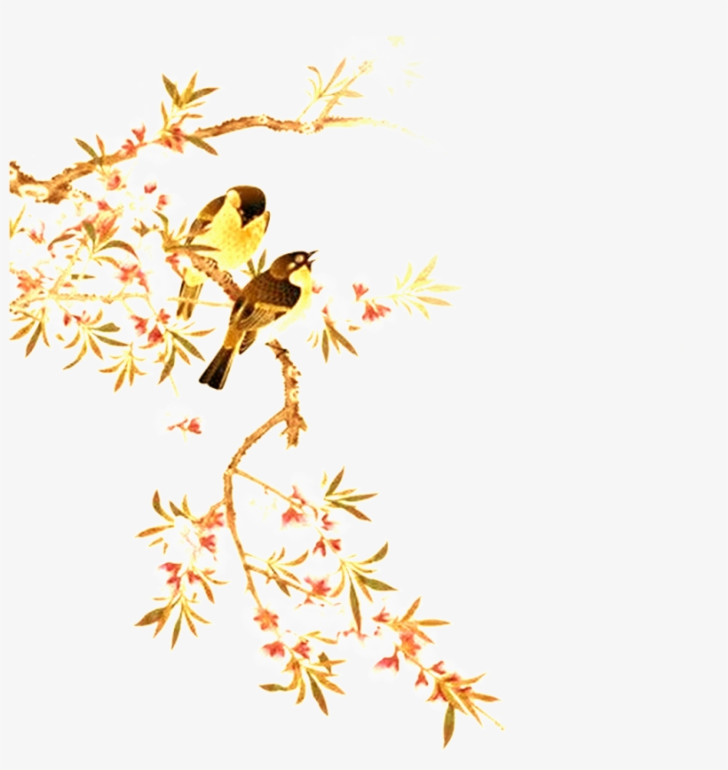 Pintura China De Flor Y Pájaro Png - 中国画 花鸟, transparent png download
