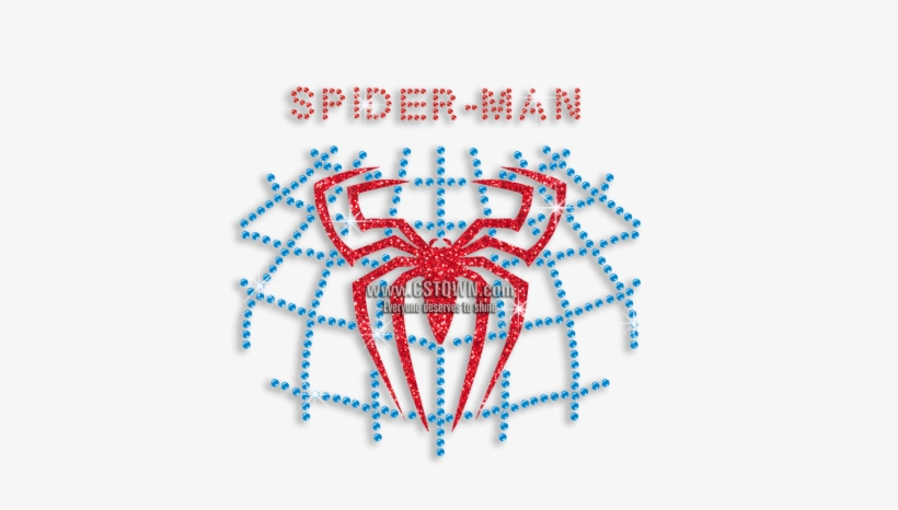 Brilliant Spider Man's Web Iron On Rhinestone Transfer - Illustration, transparent png download