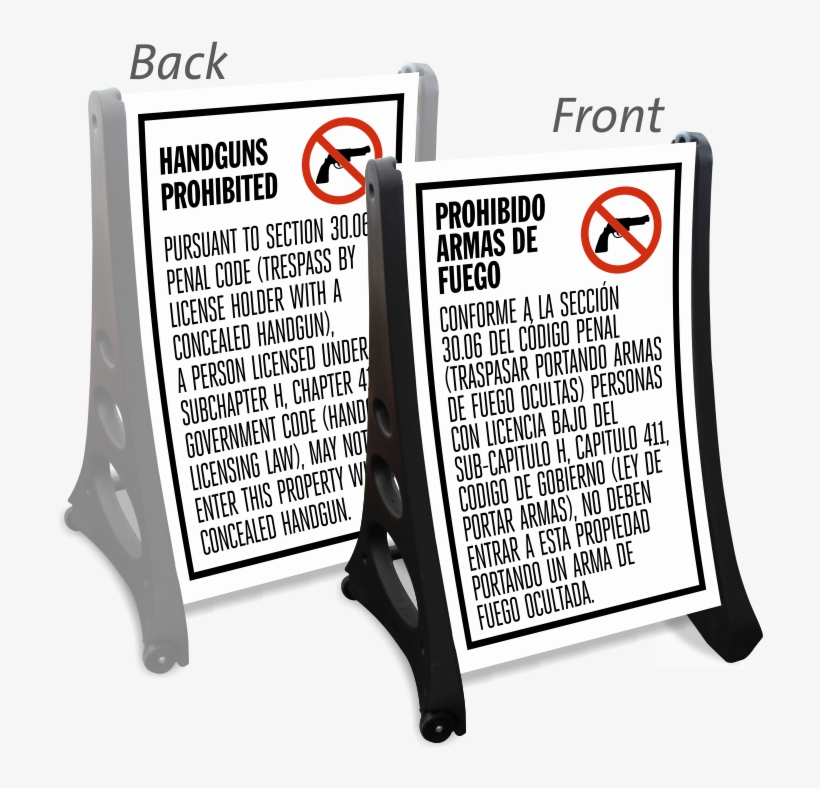 Zoom, Price, Buy - One 30.06 Panel, One 30.07 Panel And One A-frame Sign,, transparent png download