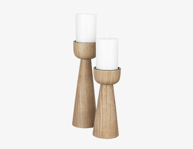 Crate And Barrel Wooden Candle Holders, transparent png download