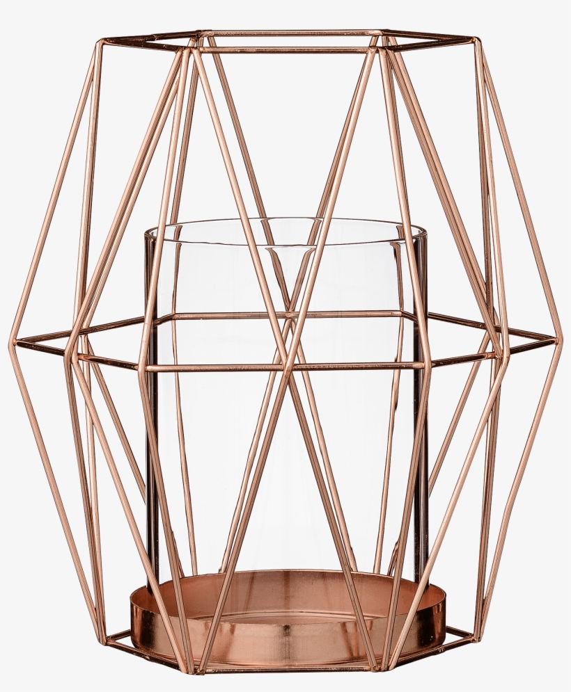 27400130 - Bloomingville Fyrfadsstage 16 Cm, Guld/glas, transparent png download