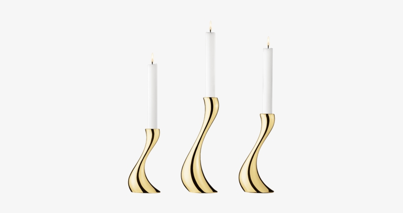 Cobra Set Candle Holder Gold Plated Large - Georg Jensen Guld Lysestage, transparent png download