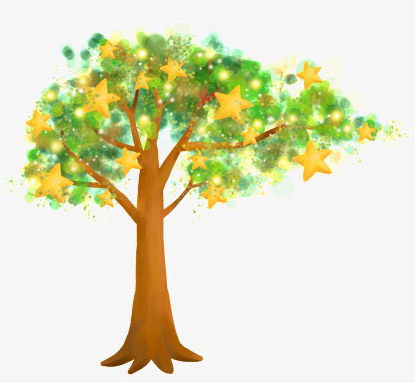 Dreamy Cartoon Árboles - Desenho Arvore Png, transparent png download