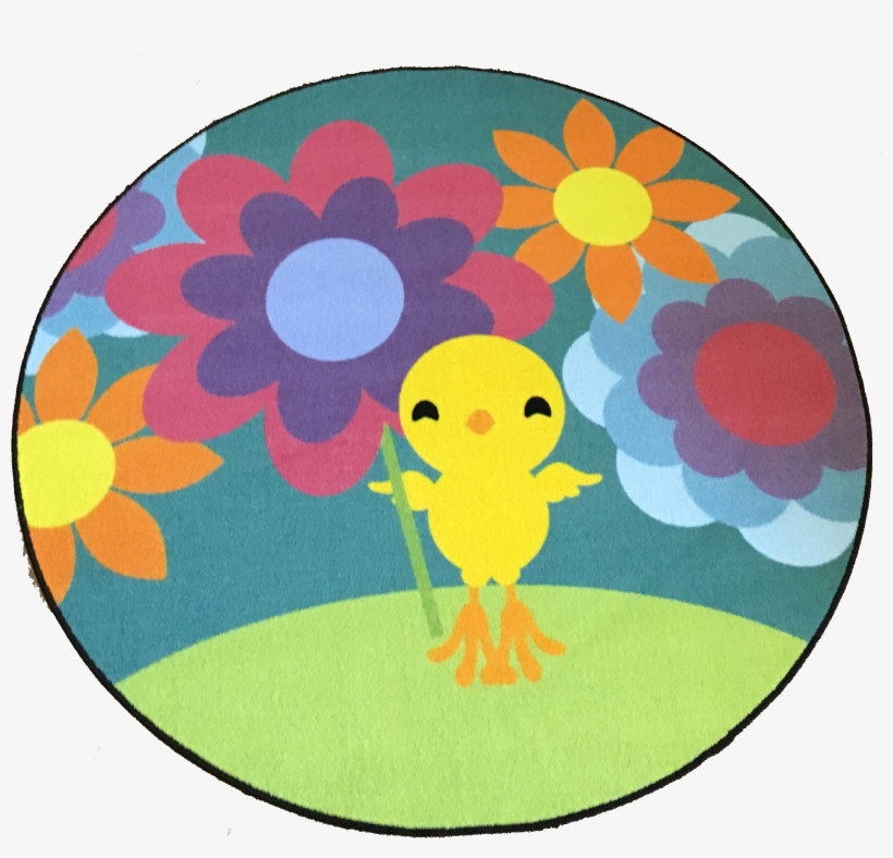 Happy Chick Spring Rug - Carpet, transparent png download