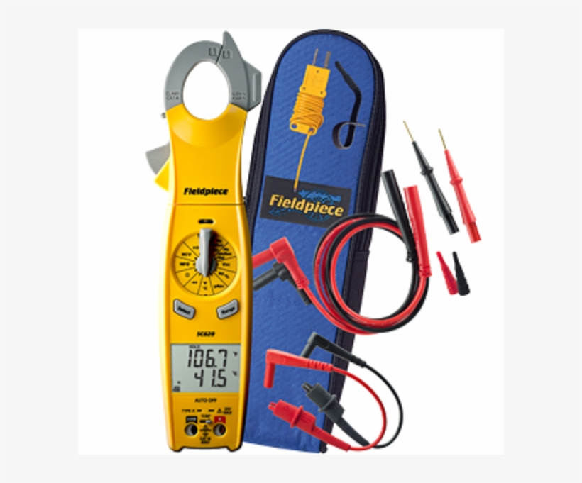 Sc620 Clamp Meter With Swivel Clamp Head - Fieldpiece Sc640 Loaded Clamp Meter With Swivel Head, transparent png download