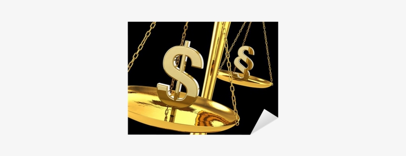 Vinilo Pixerstick Dólar Y Signo De Párrafo En Una Escala - Direito Tributário, transparent png download