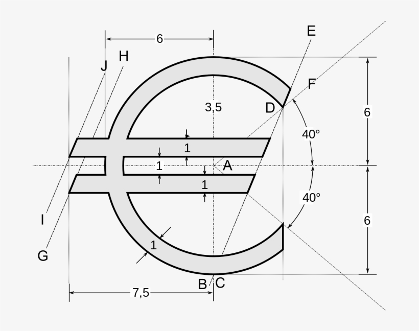Se Escogió Este Símbolo Como Referencia A La Inicial - Euro Sign Construction, transparent png download