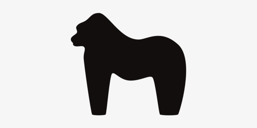 Gorilla Logo Dark Gray - Gorilla, transparent png download