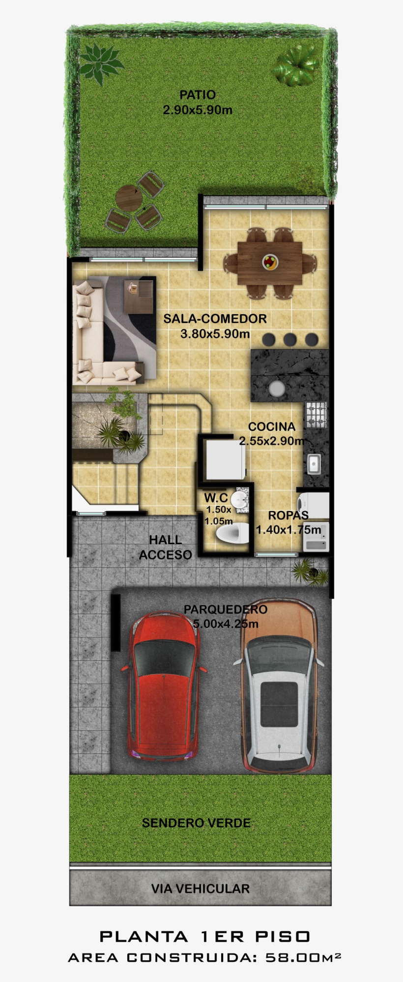 Primer Piso-png - Floor Plan, transparent png download