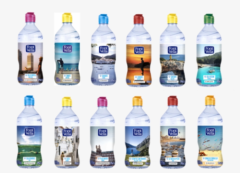 Imagen Botellas - Font Vella Tapon Amarillo, transparent png download