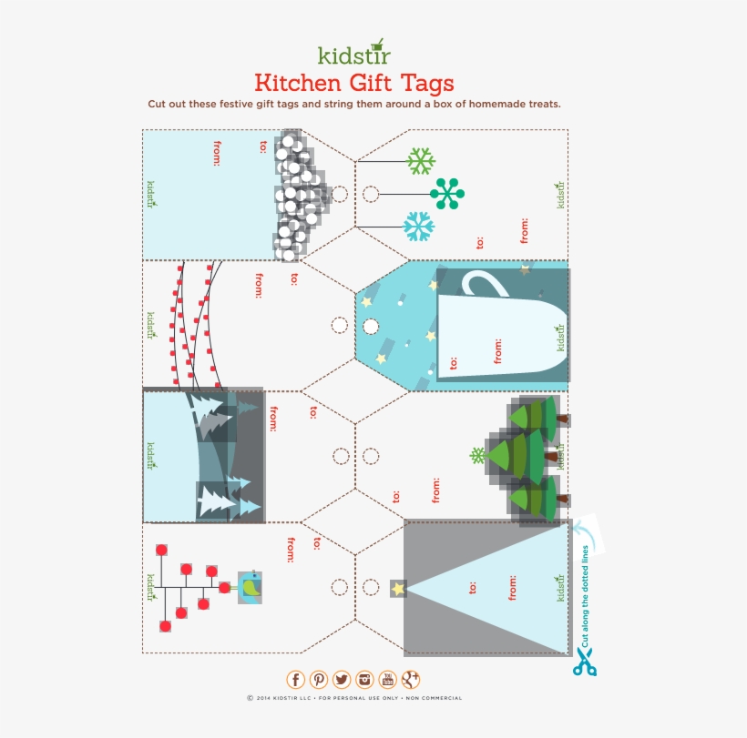 Cut Out These Festive Gift Tags And String Them Around - Diagram, transparent png download