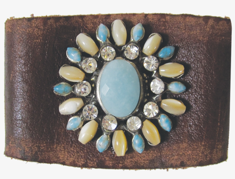 Cowgirl Confetti Burst Of Light Multi-stone Cuff [cccuf111] - Andwest Western Jewelry Womens Cuff Bracelet Leather, transparent png download