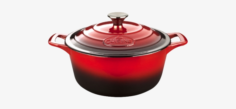 Round Deep Casserole 20cm - La Cuisine Pro 5 Qt Enameled Cast Iron Covered Round, transparent png download