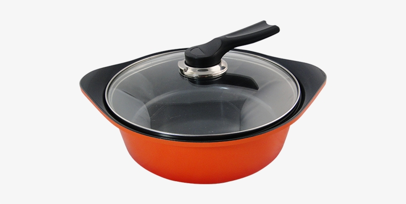 Aluminium Die Cast Coating Casserole With Glass Lid - Lid, transparent png download
