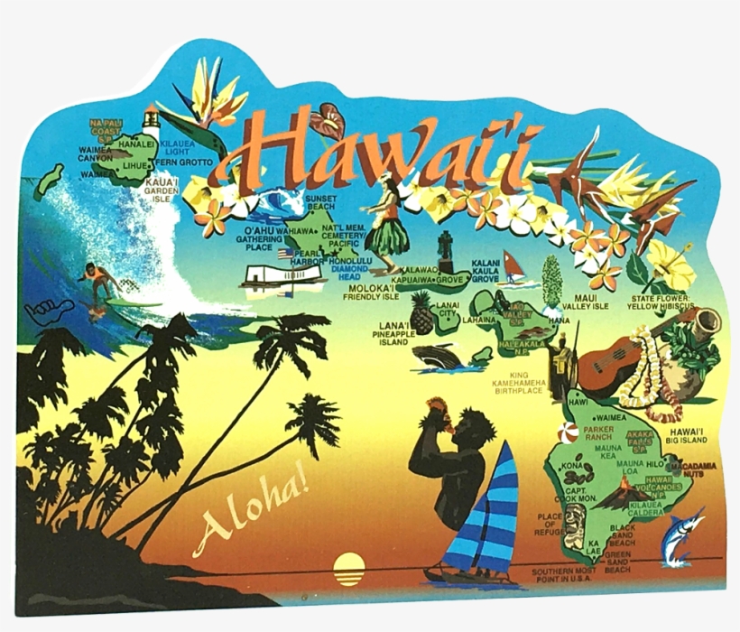 Cat's Meow Village United States Map, Hawaii, transparent png download