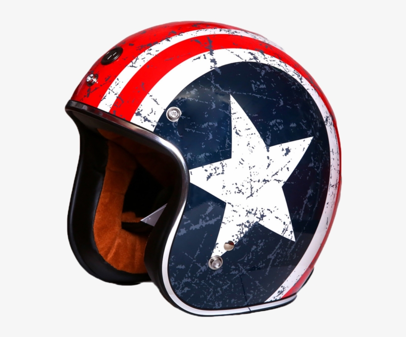 Torc Route 66 T50 Red White Blue Rebel Star Graphics - Torc Rebel Star Helmet, transparent png download