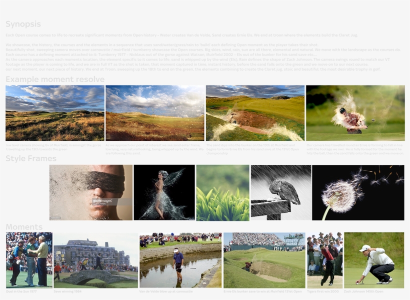 Concept And Process Boards, Plus Eventual Delivered - Jean Van De Velde 1999 British Open Collaspe Framed, transparent png download