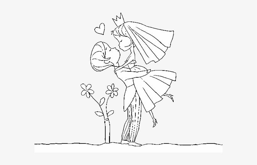 Dibujo De Puedes Besar A La Novia Para Colorear - Drawing, transparent png download