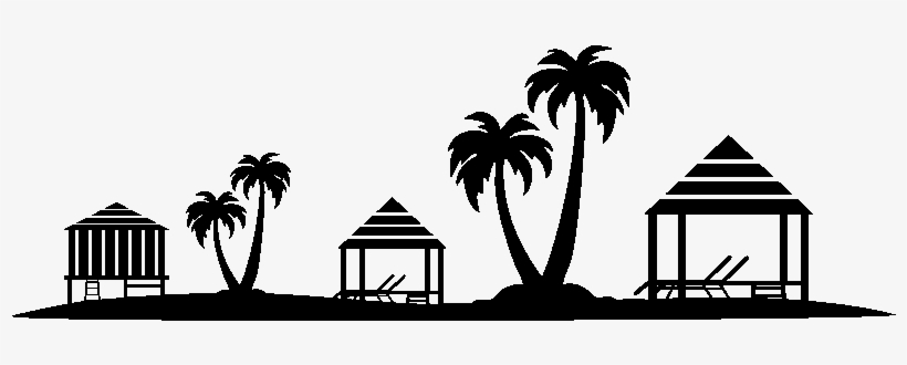 Sticker Voyage Chalets Et Cocotiers Ambiance Sticker - Portable Network Graphics, transparent png download