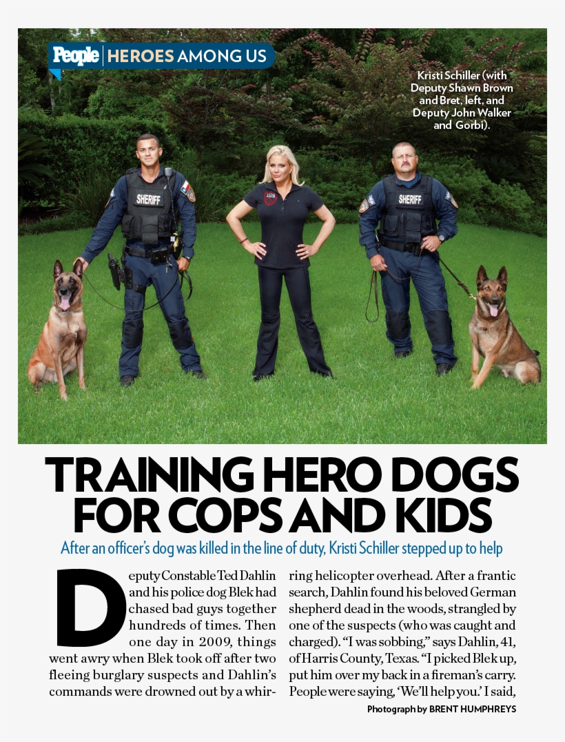 Training K9s For Cops & Kids People Magazine - K9's For Cops, transparent png download