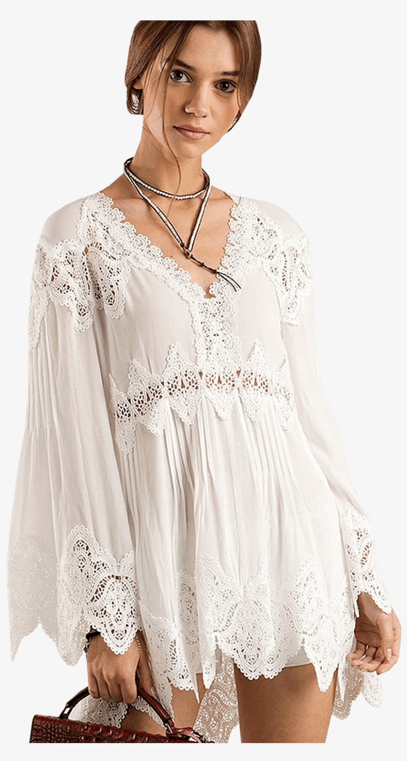 White Lace Tunic, transparent png download