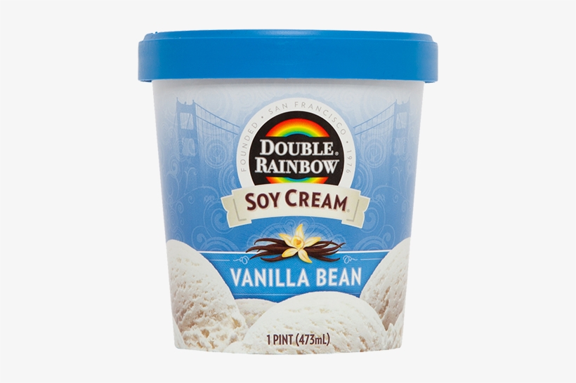 Contains - Soy - Double Rainbow Organic Ice Cream, Candy Bar - 1 Pint, transparent png download