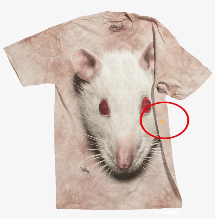 Футболка С Дефектом Big Face White Rat Фото, Цена, - T-shirt, transparent png download