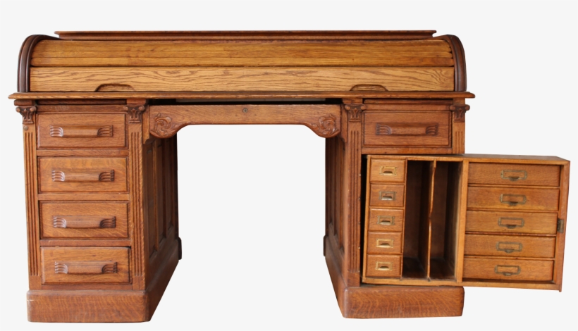 Roll Top Desk Transparent Images Png - Desk With Secret Compartment, transparent png download
